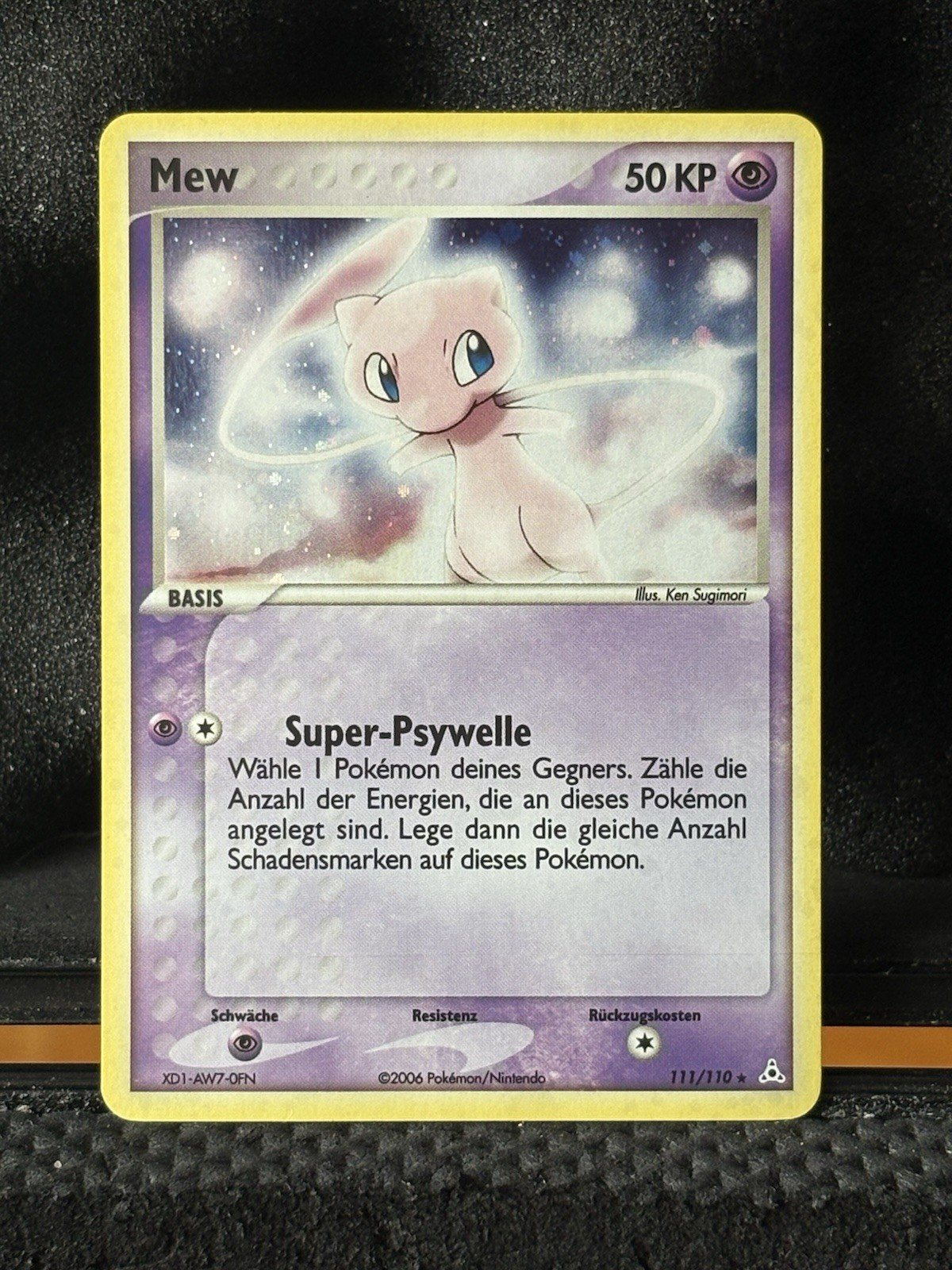Mew Secret Rare German Holon Phantoms 111/110 LP 2006 Pokemon Card – Photo 1